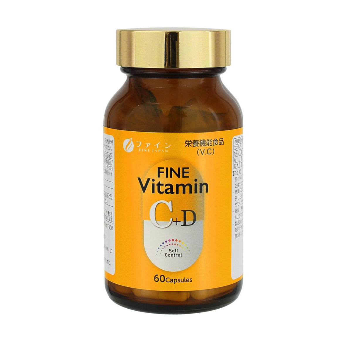 Уцінка! Вітамін С та Д Fine Japan Vitamin C + D, 60 капсул